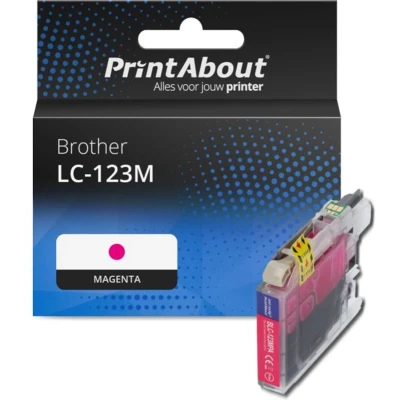 Afbeelding van Huismerk Brother LC 123M Inktcartridge Magenta