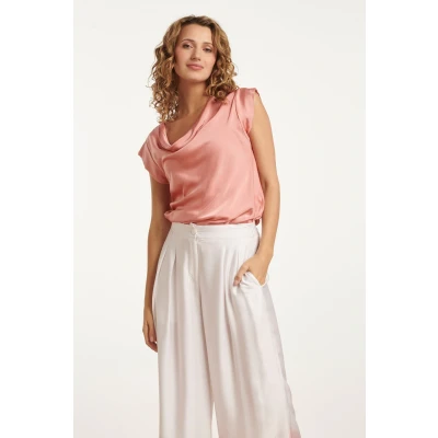 Afbeelding van Smashed Lemon 25212 Waterfall Roze Satijn Top 3XL
