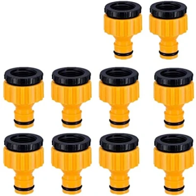 Afbeelding van Voarge Kraanverbinders, aansluiting voor kranen met schroefdraad, 1/2 inch, 3/4 inch BSP 2 in 1 tap connector, kraanadapter, tuinkraanverbinder, kraanaansluiting schroefdraad