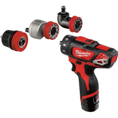 Afbeelding van Milwaukee M12 BDDXKIT 202C 12V Subcompact Boormachine Afneembare Boorhouder 2x 2,0 Ah accu&quot;;s + lader In koffer 4933447836