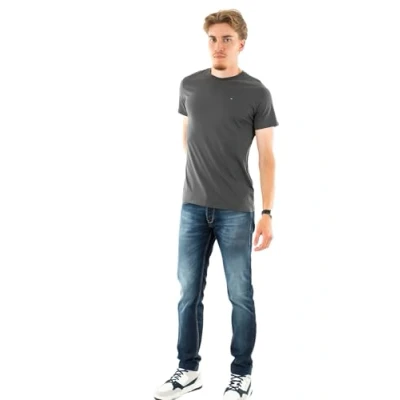 Afbeelding van Tommy Jeans TEE Tshirt basic, Heren, Maat: XXS, New charcoal