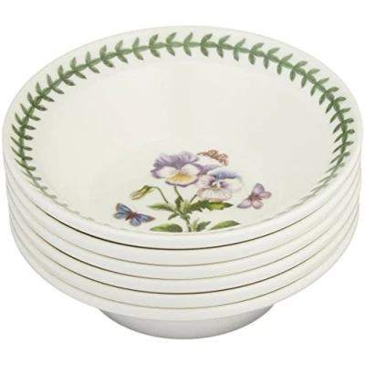 Afbeelding van Portmeirion Botanische tuin havermout kom, verschillende motieven set van 6, Dia.15cm