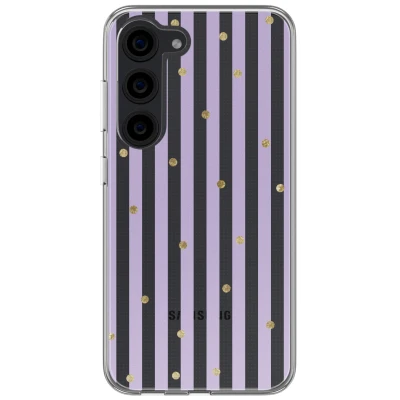 Afbeelding van imoshion hoesje Geschikt voor Samsung Galaxy S23 Design Sparkle Lines Lavender