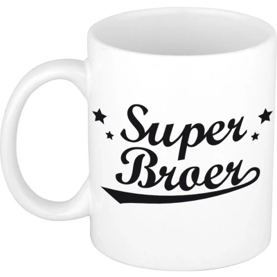 Afbeelding van Super broer cadeau mok / beker voor 300 ml feest mokken