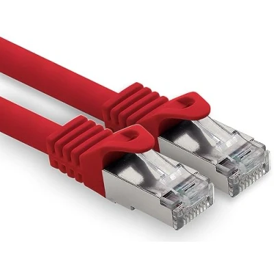 Afbeelding van freiwerk 2,0 m rood 1 stuk CAT.7 netwerkkabel Lan Ethernet patchkabel s FTP LSZH PIMF 10GB RJ45 stekker Cat6a