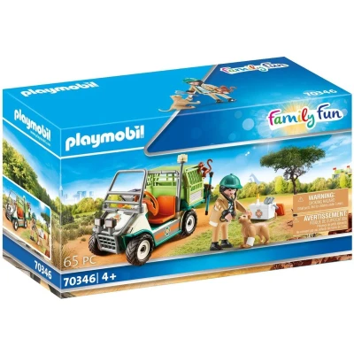 Afbeelding van PLAYMOBIL Family Fun Dierenverzorger met voertuig 70346