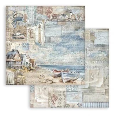 Afbeelding van Stamperia Silent Sea 12x12 Inch Paper Sheet Landscape (10pcs) (SBB1066)