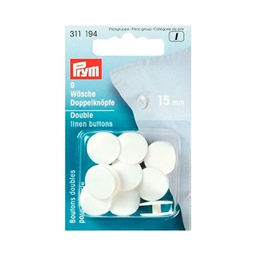Afbeelding van Prym Slopenknopen 15mm Wit