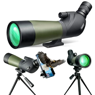 Afbeelding van Gosky 20 60x60 HD spotting scope met statief, draagtas en telefoonadapter BAK4 Telescoop voor doelschieten jacht vogels spotten wildlife landschap