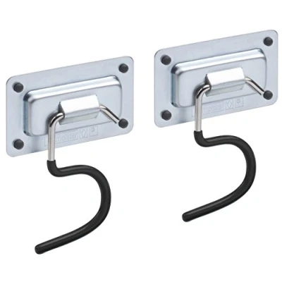 Afbeelding van Meister Apparaathouder S vorm, 2 stuks, los, eenvoudige montage, voor gesteelde apparaten, wandhouder, gereedschapshouder, tuingereedschapshouder, bezemhouder, steelhouder, 9952400