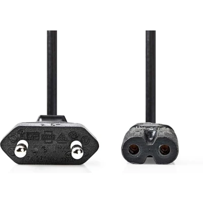 Afbeelding van Nedis Pcgb11040Bk20 Euro Voedingskabel Recht Male Iec 320 C7 2,00 M Zwart