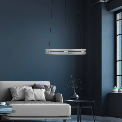 Afbeelding van Paul Neuhaus Strakke hanglamp Pure E Loop aluminium 2550 95