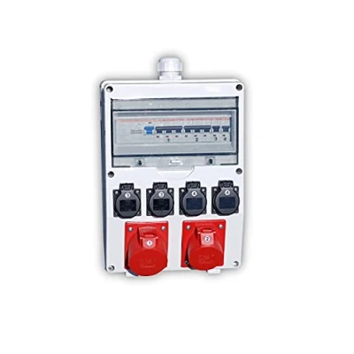 Afbeelding van Ehmann Profil wandverdeler, ingang M32 voor kabel, FI/LS, Made in Germany, 6 uitgangen (1 x CEE 32 A/1 16 A/4 230 V ), K2, BGI GUV I608