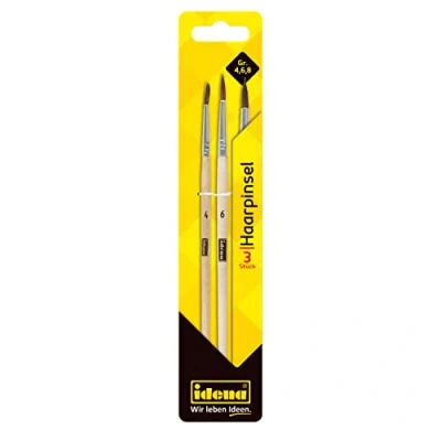 Afbeelding van Idena 60107 Haarborstels, set van 3, in de maten 4, 6 en 8