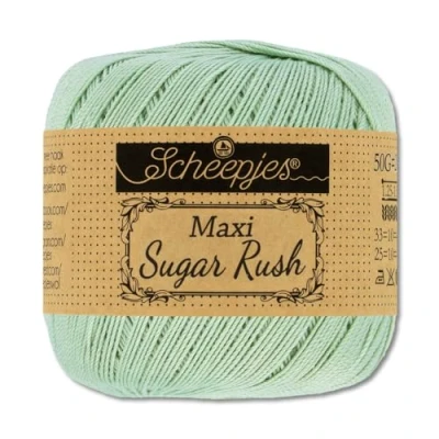 Afbeelding van Frida&#039;s Wollhaus Scheepjes Maxi Sugar Rush 50 g, haakgaren, filethaken katoen, 87 kleuren (402 zilvergroen)