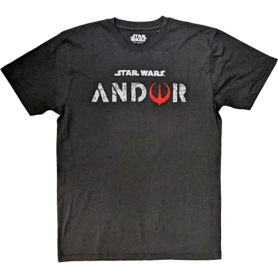 Afbeelding van Disney Star Wars Andor Logo Heren T shirt XL Zwart