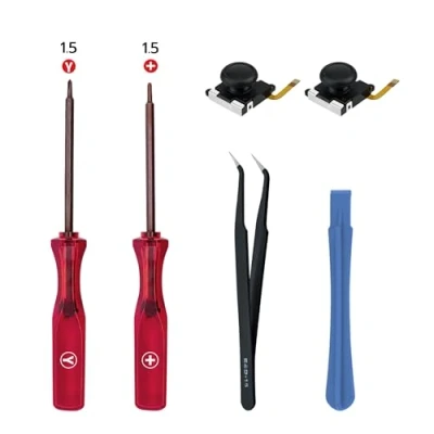 Afbeelding van Mcbazel 3D Hall Joystick Reparatieonderdeel voor NS Switch, DIY Analoge Gamepad Controller Vervangingsset Reparatiekit Switch/OLED/Lite Joy Con Accessoires met Schroevendraaier