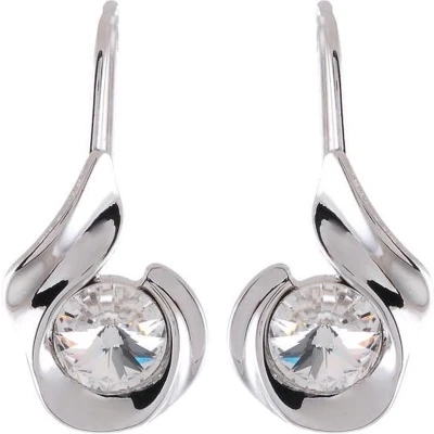 Afbeelding van Behave Oorbel hanger swarovski elements blinkend zilverkleur