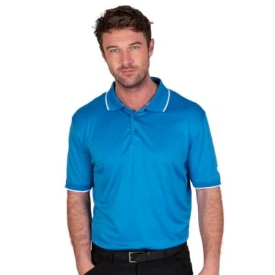 Afbeelding van Island GREEN Heren 2023 IGTS1899 Back Yoke Detail Golf Polo Shirt
