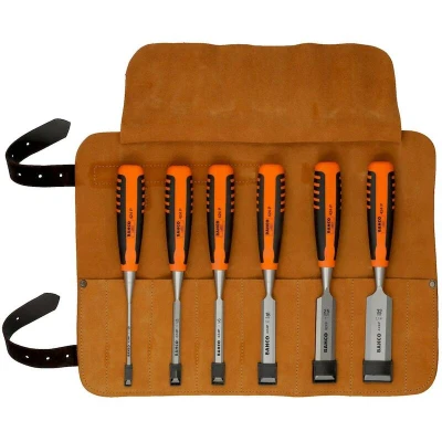 Afbeelding van Bahco 424P S6 LR Professionele Beitelset 6 delig tweecomponentenhandgreep