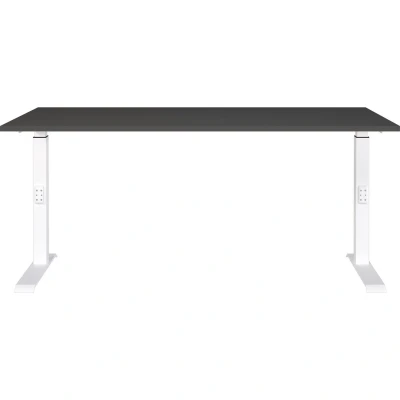 Afbeelding van Germania Downey 160 cm Grafiet / Wit Zit Sta Bureautafel