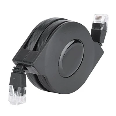Afbeelding van Kafuty Cat7 netwerkkabel, intrekbaar voor modemrouternetwerk, snelle platte internetkabel Ethernet switch, modem, router (6,56 ft)