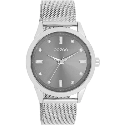 Afbeelding van OOZOO C11281 Horloge Timepieces staal zilverkleurig grijs 40 mm