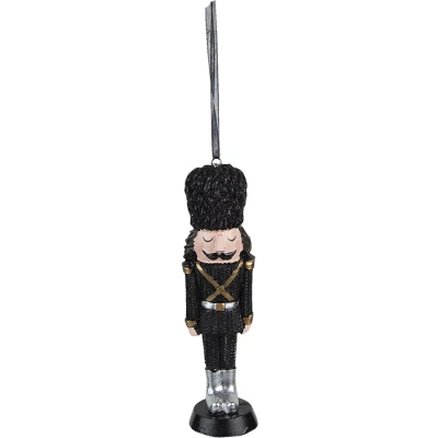 Afbeelding van Clayre &amp; Eef Kersthanger Notenkraker 13 cm Zwart Kunststof Kerstbal