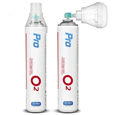 Afbeelding van Maclean PR 994 Medische zuurstof 2x14L in blik o2 99,4% universeel mondstuk inhaleerbaar (2 delige verpakking)
