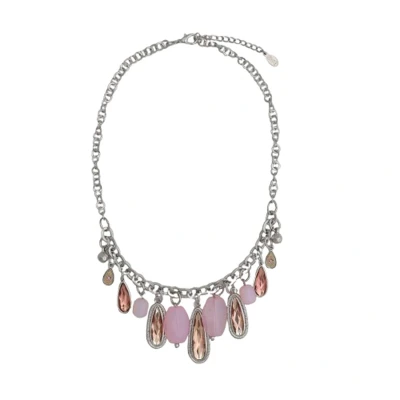 Afbeelding van Behave Korte ketting dames met bruine en mosterd gele hanger