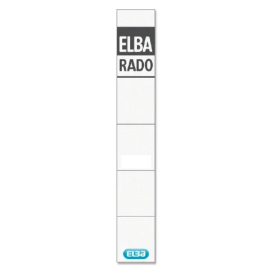 Afbeelding van Rug insteekkaart Elba Rado smal 24x159mm wit