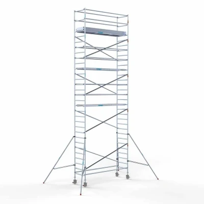 Afbeelding van Euroscaffold Rolsteiger Original L305xB90cm 10.20m werkhoogte Gebruik tegen de gevel Houten Deck