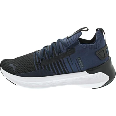Afbeelding van PUMA Unisex Softride Symmetry Fuzion Road hardloopschoen, Black Club Navy Wit, 47 EU