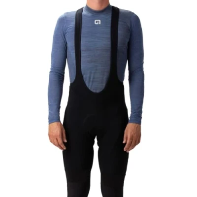 Afbeelding van Alé Cycling Heren Solid Winter Bib Shorts, Zwart/Wit, XS