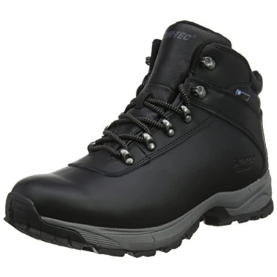 Afbeelding van Hi Tec Eurotrek Lite Waterproof Faux Leren Heren Zwarte Wandelschoenen