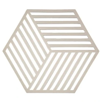 Afbeelding van Zone Denmark Pannenonderzetter Hexagon Warm Grey 16 x 14 cm