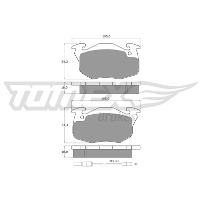 Afbeelding van Remblokkenset, schijfrem TOMEX Brakes TX 10 34