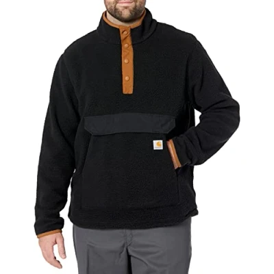 Afbeelding van Carhartt Fleecetrui voor heren, met losse pasvorm, zwart, L/Groten moten
