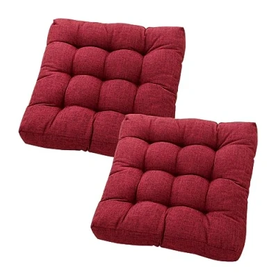 Afbeelding van ALXOY Set van 2 zitkussens 45 x cm, outdoor en binnen kussen, zitkussen voor eetkamerstoelen, comfortabel tuinstoel, stoelkussen tuin, kantoor, thuis