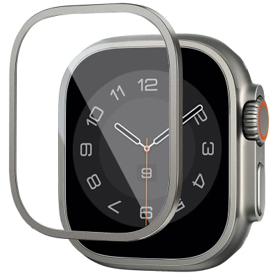 Afbeelding van screenprotector Apple Watch 45 mm: WiWu Easy install smartwatch Glas