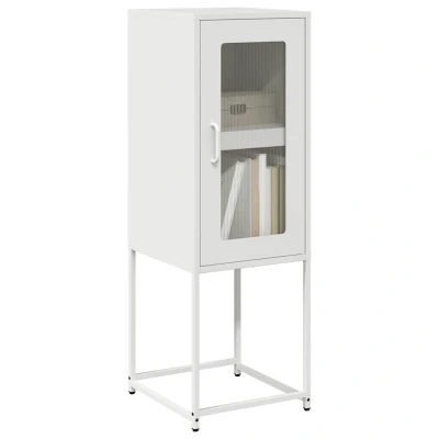 Afbeelding van vidaXL Dressoir 36x39x107 cm koudgewalst staal wit