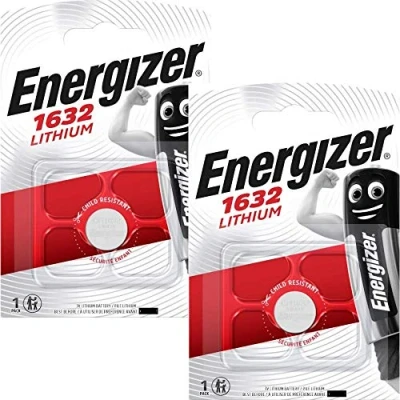 Afbeelding van Energizer Cr1632 3V Lthium knoopcel Dl1632, autosleutel, bestelwagen, sleutelhanger, 2 stuks