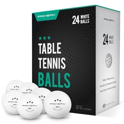 Afbeelding van Pro Spin Pingpong Balletjes Wit 3 Sterren 40+ Tafeltennis (24 Stuks) ABS Pingpongballetjes Voor Binnen /Buiten Tafeltennistafels, Tafeltenniswedstrijden, Spelletjes