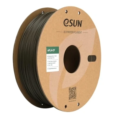 Afbeelding van eSUN Koolstofvezel Gevuld PLA Filament 1.75mm, ePLA CF Dimensionale Nauwkeurigheid +/ 0.03mm, 1KG Spoel (2.2 LBS) 3D Printing Materialen (Bruin, 1KG)