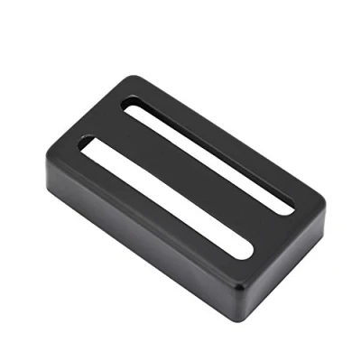 Afbeelding van Dilwe Gitaar Pickup Cover, Twee Slot Metalen Case Messing Humbucker voor Elektrische Gitaren (Zwart) Accessoires