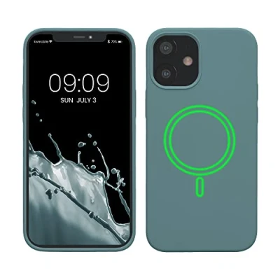 Afbeelding van kwmobile telefoonhoesje compatibel met Apple iPhone 12 mini Hoesje magneet MagSafe Smartphone case in Arctische nacht