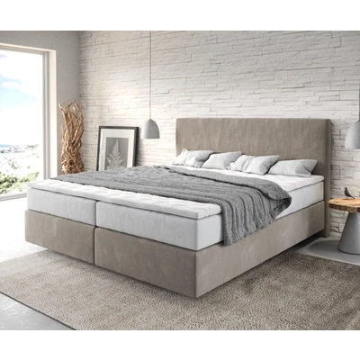 Afbeelding van Boxspringbed Dream Well Microvezel Beige 180x200 cm met TFK Matras en Visco Topper