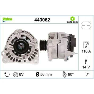 Afbeelding van Dynamo / Alternator VALEO 443062