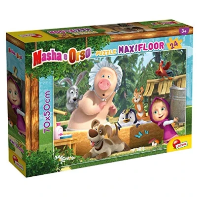 Afbeelding van Lisciani Giochi Masha Puzzle Maxifloor 24, Ein guter Tag! Puzzel voor kinderen, meerkleurig, 86092