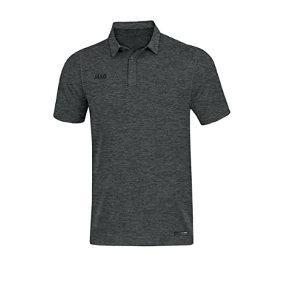 Afbeelding van Polo Premium Basics Antraciet gemeleerd / 4XL